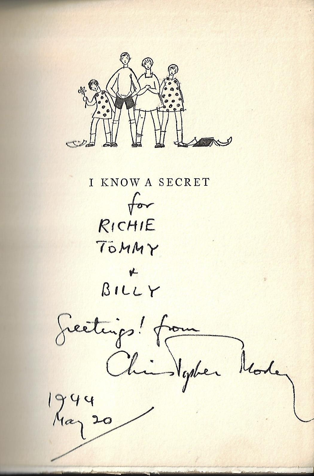 Christopher Morley / I Know a Secret Signed