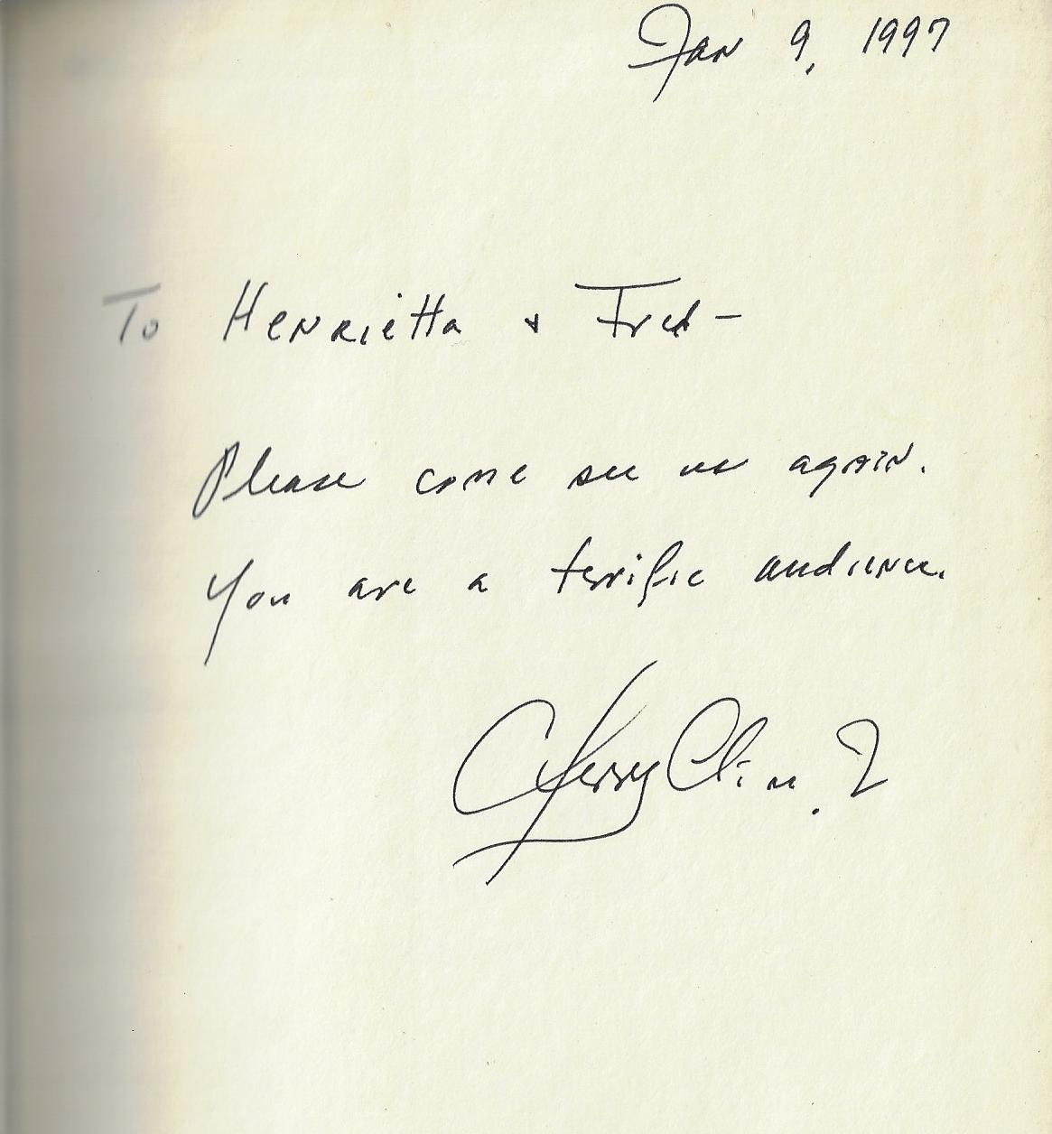 Jr C Terry Cline / Reaper Signed 1st Edition