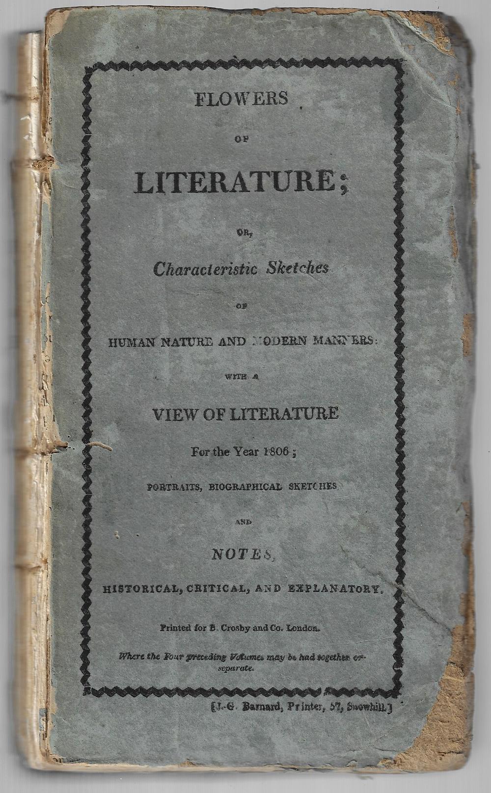 Frances William Blagdon / Flowers of Literature