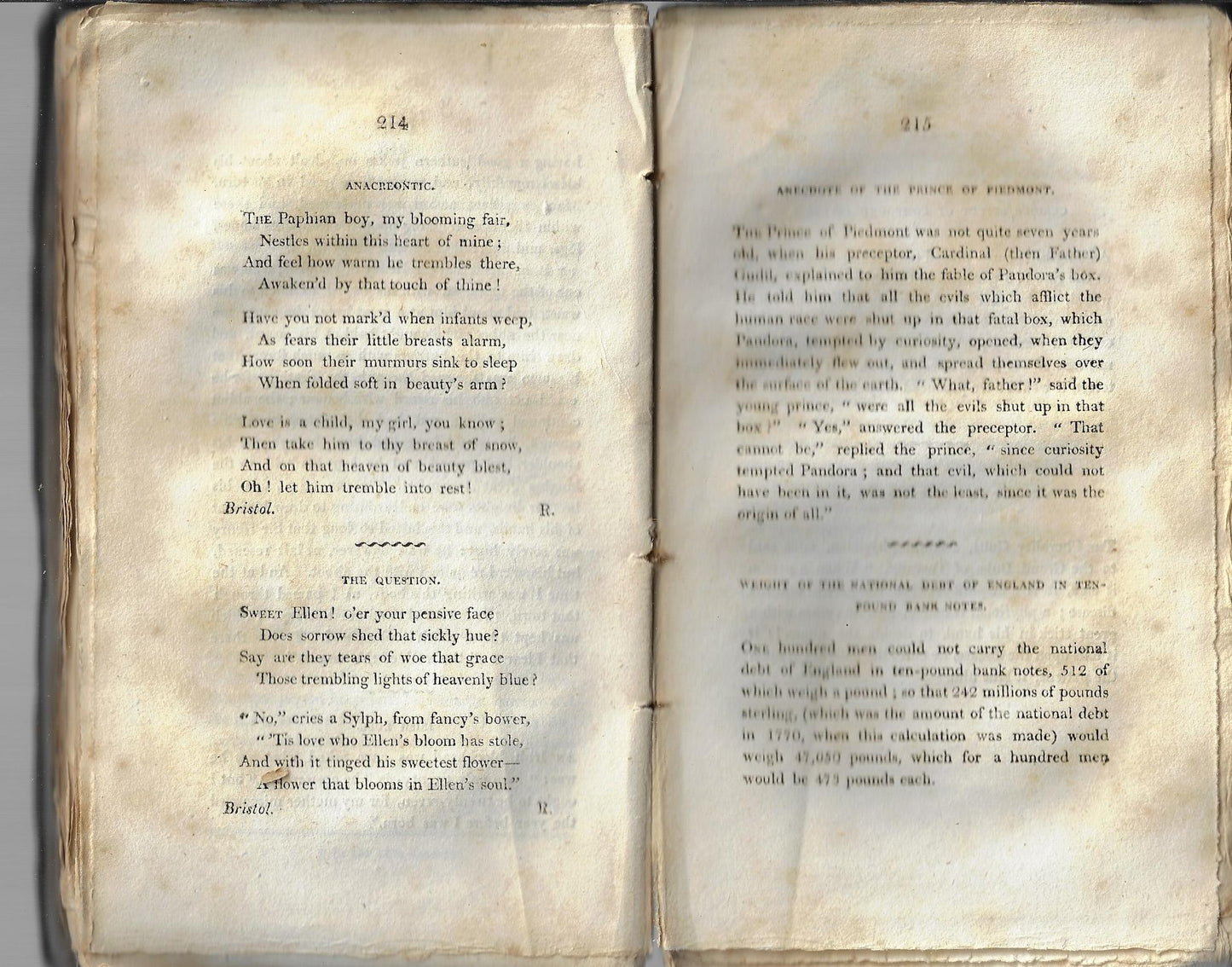 Frances William Blagdon / Flowers of Literature