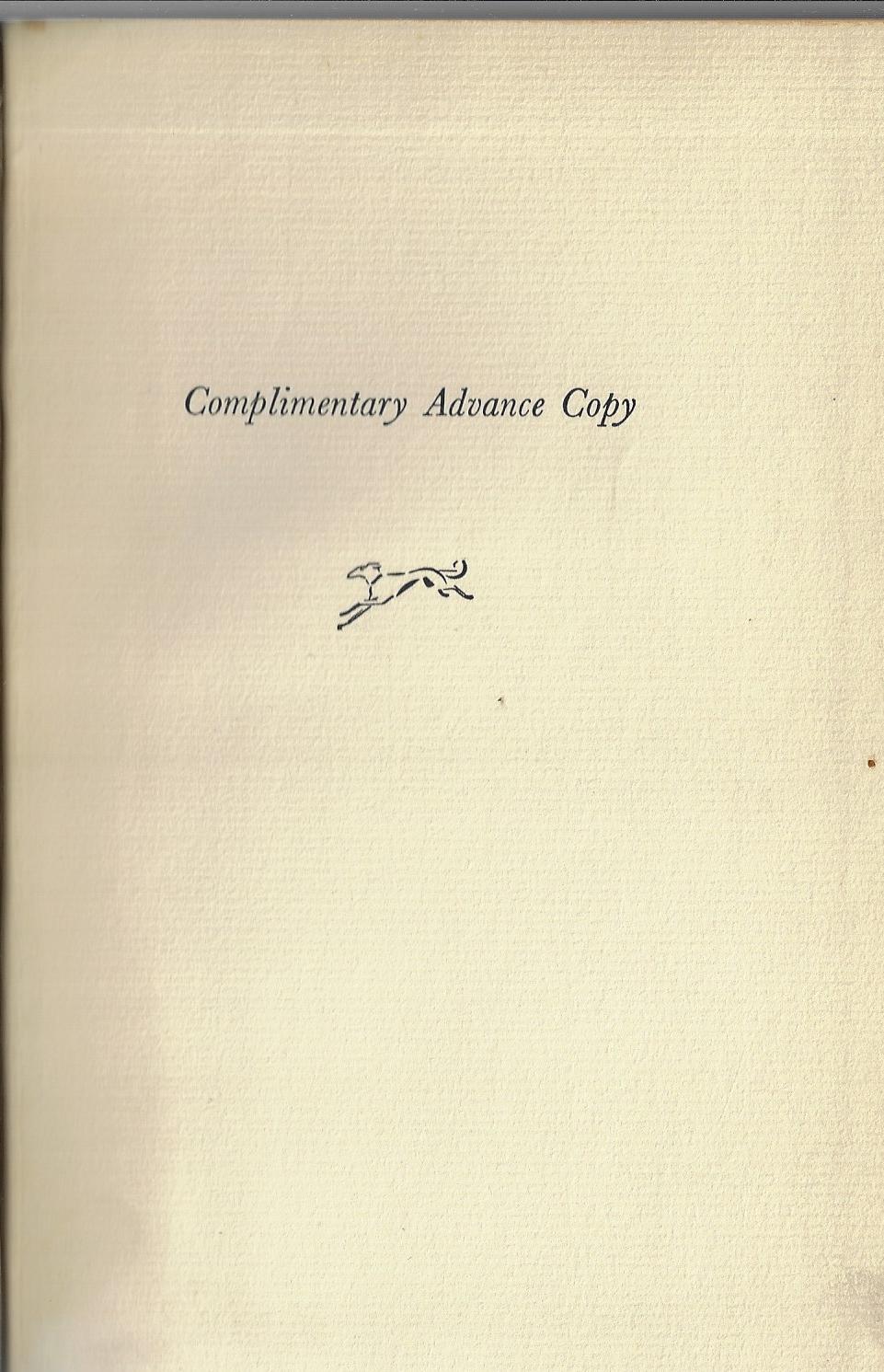 Willa Cather / Sapphira and the Slave Girl Advance Reading Copy 1st