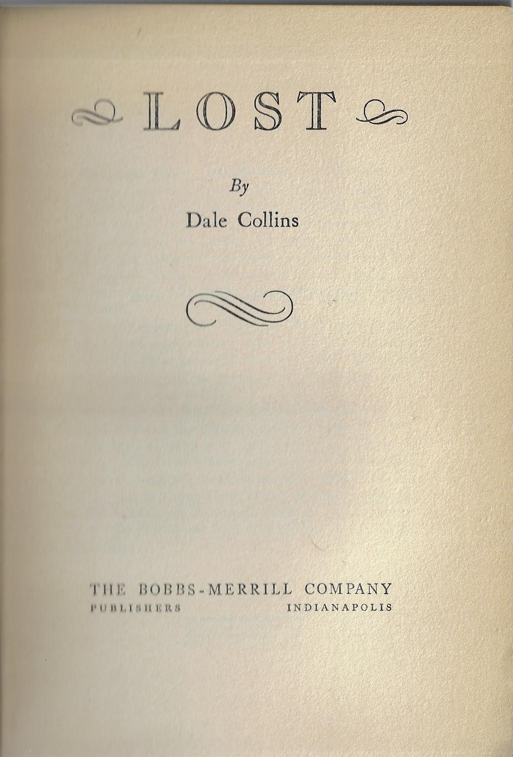 Dale Collins / Lost 1st Edition