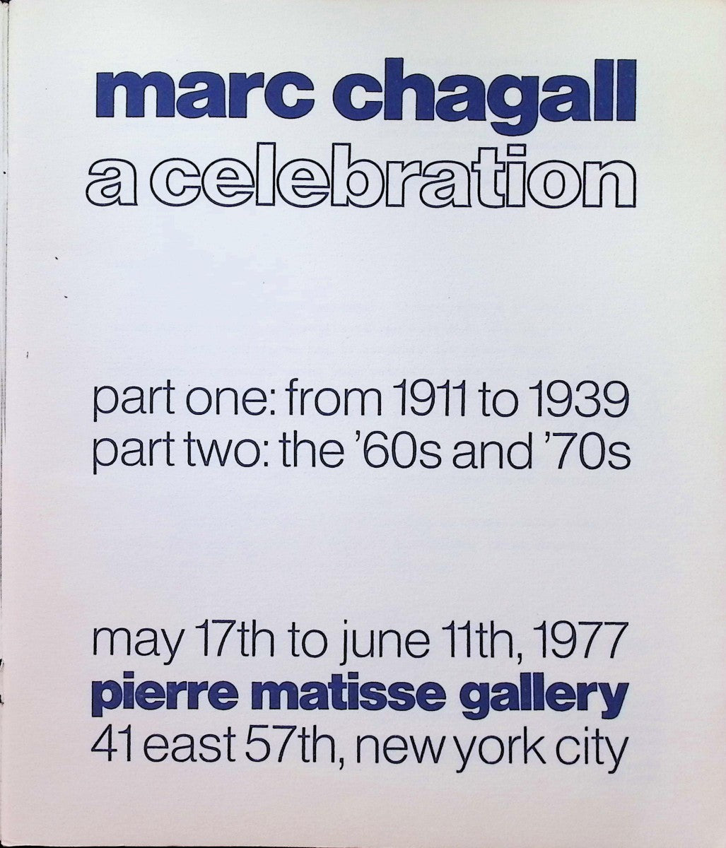 Marc Chagall a Celebration