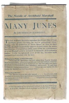Archibald Marshall / Many Junes 1st Edition