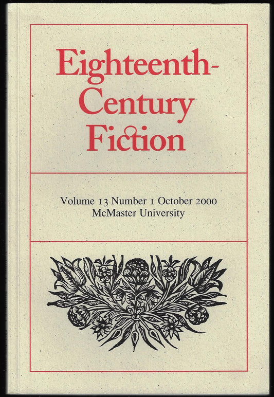 David Blewett / Eighteenth-Century Fiction Vol.13 Number 1 October 2000 1st ed