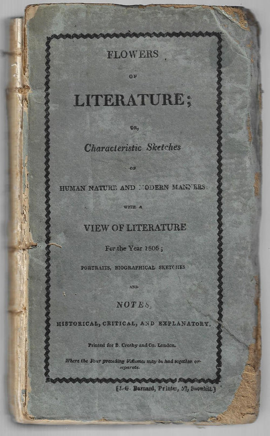 Frances William Blagdon / Flowers of Literature